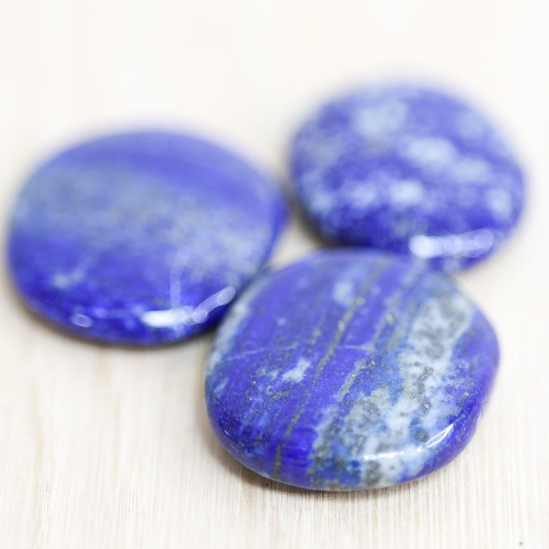 Crystals- Lapis Lazuli A-grade Flatstone 30-45mm dia