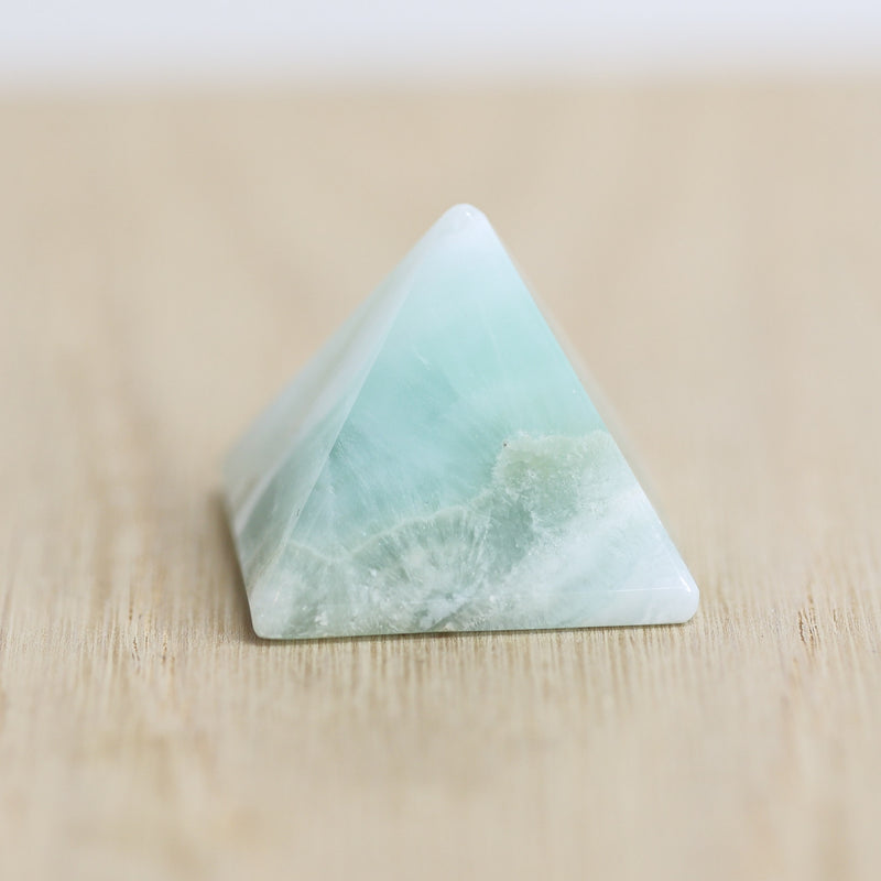 Crystals- Pistachio Calcite Pyramid- Medium
