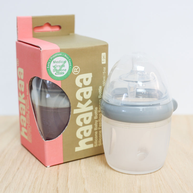Haakaa Gen 3 Silicone Baby Bottle 160ml- Grey