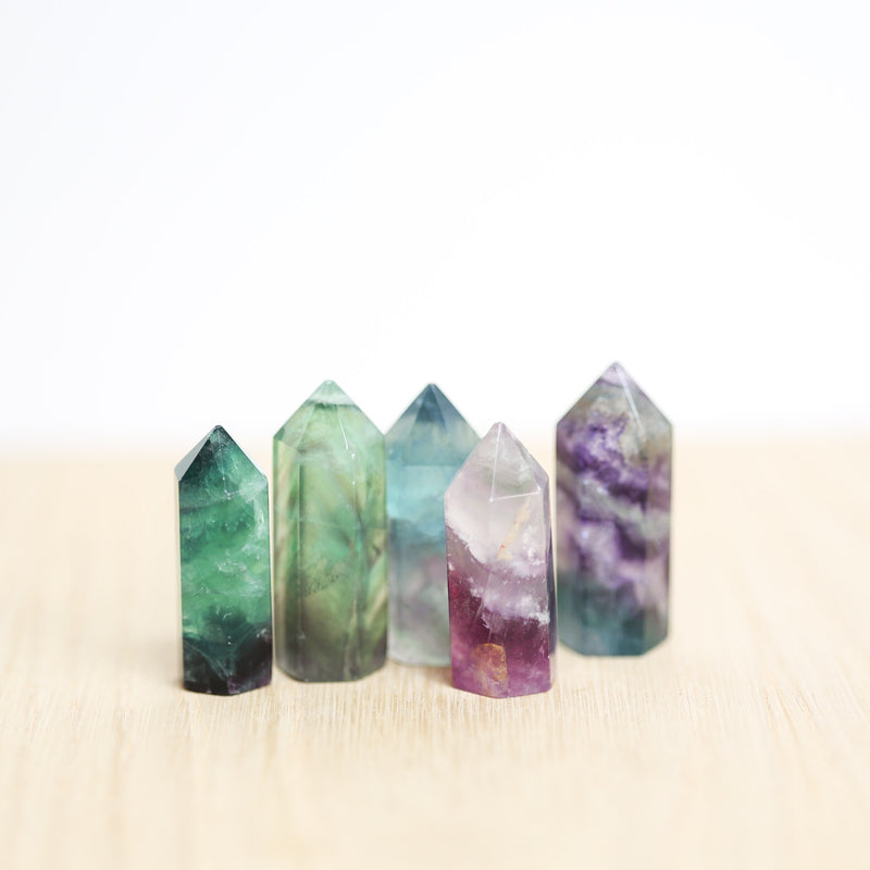 Crystals- Rainbow Fluorite Point- Mini Plus