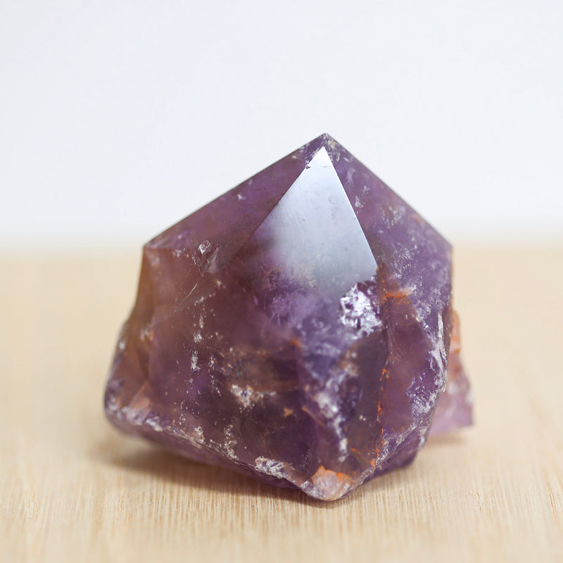 Crystals- Amethyst Dark Polished Cut Base Point