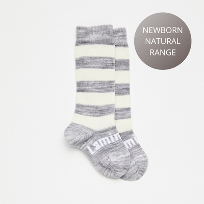 Lamington Socks- Merino Wool Knee High- Pebble