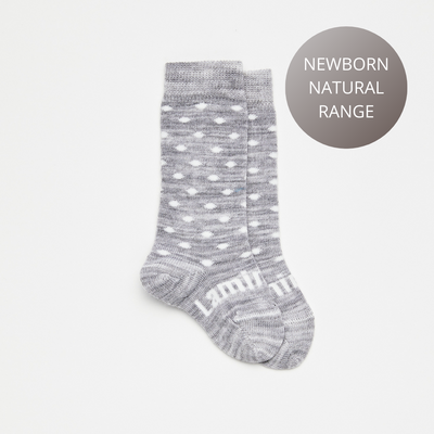 Lamington Socks- Merino Wool Knee High- Snowflake