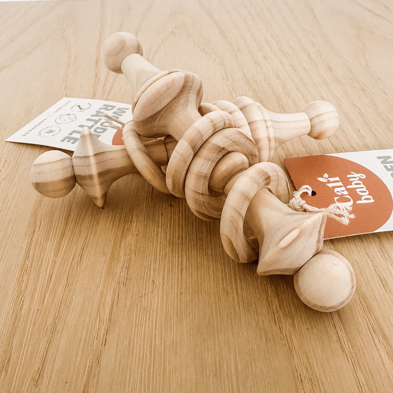 CaliWoods  Handmade Wooden Baby Rattle