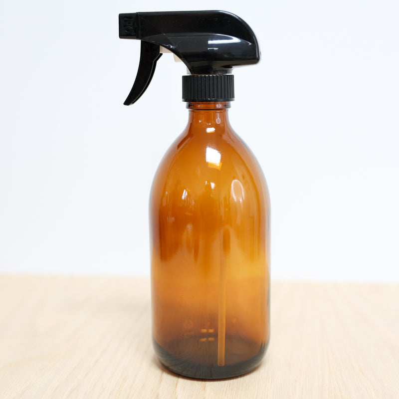 Glass Bottle- 500ml Amber Glass with Trigger Spray