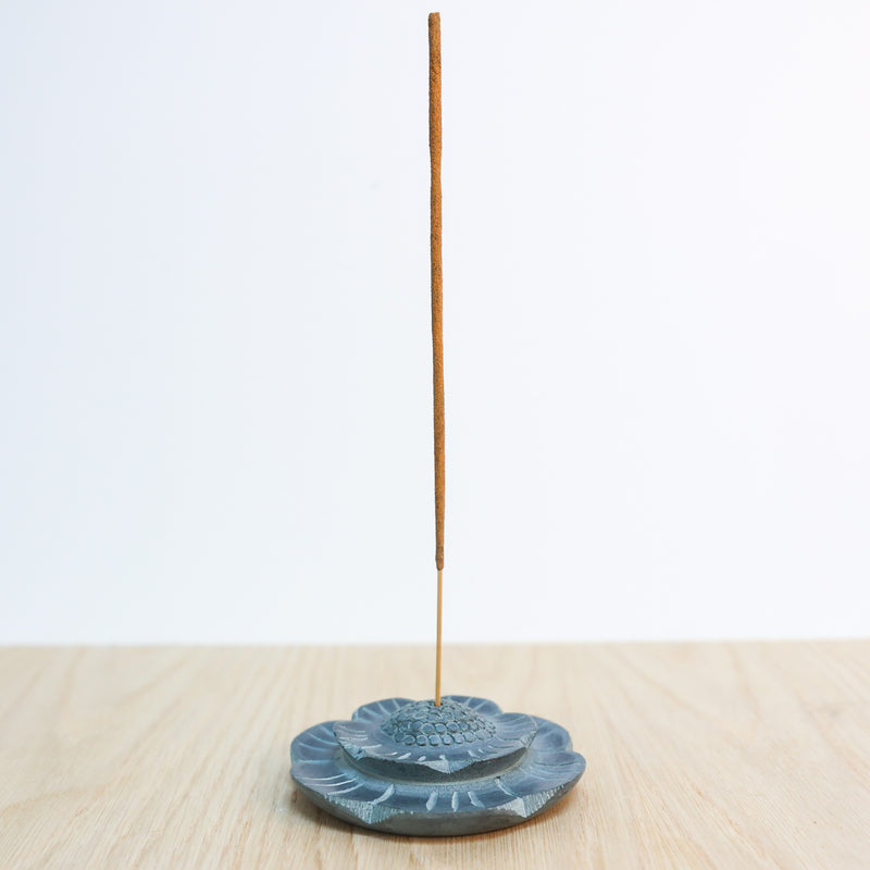 Incense Holder- Soap Stone Flower